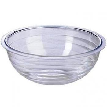 Denox 1 Ensaladera 32 cm, Ideal ensaladas o Expositor, Color Transparente