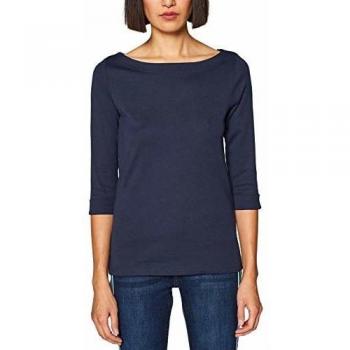 Esprit 999ee1k800 Camisa Manga Larga, Azul