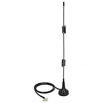 Antena Omnidireccional 4G Delock 12480 TS-9, 2-3 dBi, Conector TS-9, Frecuencia 0.698-2.7 GHz, Polarización Vertical, Soporte