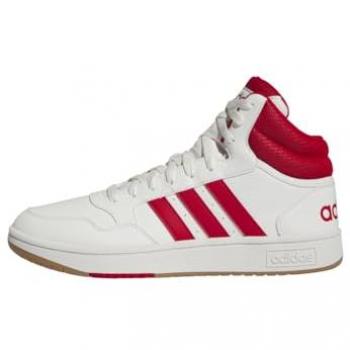 Zapatillas Adidas Hoops 3.0 Mid Clásicas Vintage para Hombre en Color Blanco/Rojo, Talla 44 EU