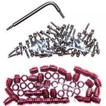 Sram Spare Lever Hydraulic Disc Brake Hose Fitting Kitincludes Threaded Hosebarbs Comp Fittings, 1 T8Torx Qty 50 Servicio y Pieza de Repuesto, Unisex, Multicolor, Talla única
