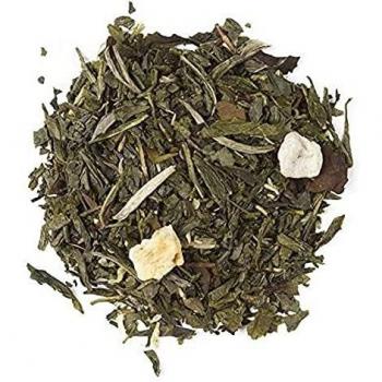 Aromas de Té - Té Verde Sencha y Blanco Pai Mu Tan Sorbete de Mango - Agricultura Ecológica - Infusión Natural - Efecto Relajante - Combate la Ansiedad - Sin Gluten - 20 Pirámides