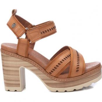 Sandalias de tacón de mujer Carmela color camel