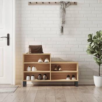 Zapato de roble Sonoma 102x36x60 cm madera multicapa marrón