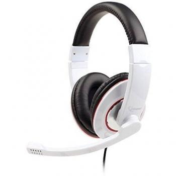 Auriculares Estéreo Gembird MHS 001GW GL en Blanco Brillante