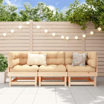vidaXL 3-Piece Solid Pine Garden Lounge Set