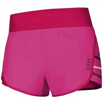 Gore Running Wear Mythos 2In1 - Pantalón corto para mujer, color rosa, talla L