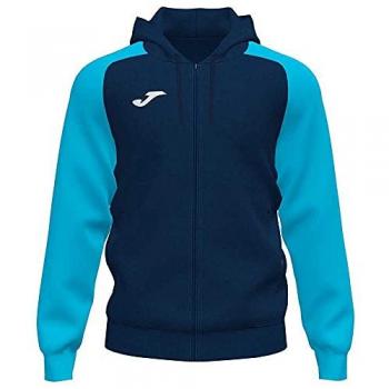 Chaqueta con capucha Joma Academy IV para hombre en color marino turquesa flúor, modelo 101967, diseño confortable