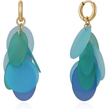 Viceroy Kiss - Pendientes de Acero IP Dorado con Resina para Mujer, Referencia 14031E01016