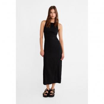 Stradivarius Black Cut-Out Midi Dress Size S