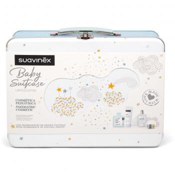Suavinex Maleta Metálica Azul con Accesorios para el Cuidado del Bebé