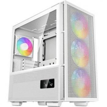 DeepCool CH560 Digital White Mid Tower Gaming Case with Tempered Glass and 4 ARGB Fans for E-ATX/ATX/MicroATX