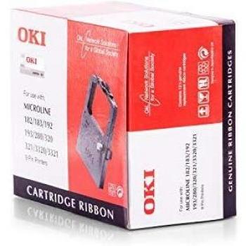 Cinta de Impresora Negra OKI 09002303 Compatible con Modelos Microline 183 / 192 / 193 / 280 / 320 / 321 / 3320 / 3321