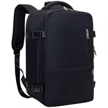Mochila de Viaje Impermeable 30L Aceptada por Aerolíneas - Maleta de Cabina para Senderismo y Deporte al Aire Libre Negra