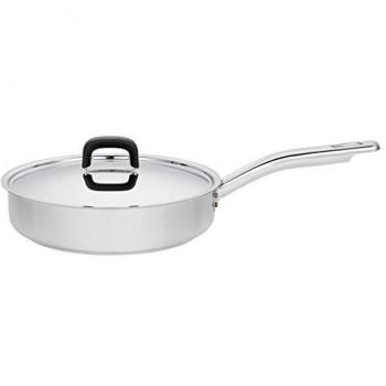 Fiskars Cazuela para saltear de induccion, Acero Inoxidable, Plateado, 26 cm