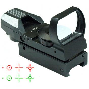 20 mm Airsoft Carril táctico del retículo Multi 4 Punto Rojo y Verde la Vista del Alcance de Cola de Milano Red Dot Sight Monturas