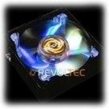 Revoltec RL031: Ventilador de Metal en Color Azul, Tamaño 80x80