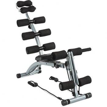 Capital Sports Sixish Core Maquina Multitrainer de Vientre con Multifunción, Negro