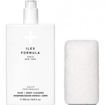 Iles Hair and Body Cleanse Shampoo & Shower Gel with Sponge 500 ml