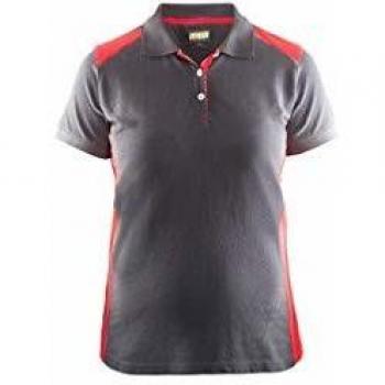 Polo de trabajo para mujer Blaklader gris claro/rojo talla L