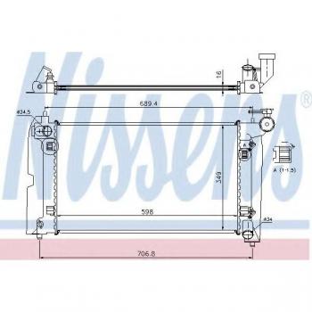 Radiador Nissens 64648A para refrigeración del motor