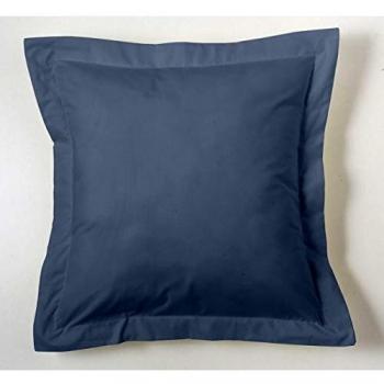 ES-TELA - Funda de cojín COMBI LISO CALA color Acero - Medidas 55x55+5 cm. - 100% Algodón - 144 Hilos - Acabado en pestaña
