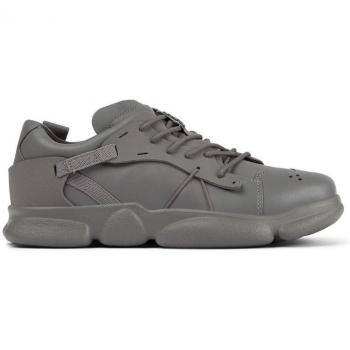 CAMPER Karst Men's Sneakers - Grey, Size 40, Smooth Leather/Cotton Fabric