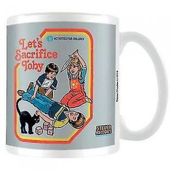 Steven Rhodes Vamos a sacrificar a Toby Mug Gris/multicolor One Size - Taza de cerámica, diseño gráfico colorido, capacidad para una porción estándar, apta para lavavajillas y microondas