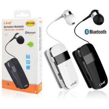 Auricular Estéreo Mono Bluetooth Retráctil con Clip R8344 - Autonomía de 10 Horas