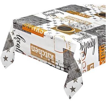 Mantel Antimanchas Moderno de Tela Cerata 140x300 cm para Cocina Estilo Industrial