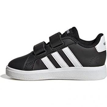 Adidas Grand Court 2.0 Kids' Lifestyle Velcro Sneakers Black