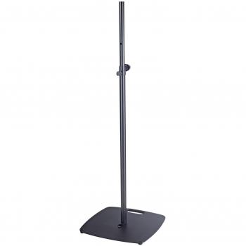 Soporte de Altavoz K&M 26735, Base Redonda, Altura Ajustable, Capacidad Máxima 20kg, Color Negro