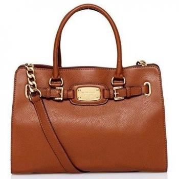 Michael Kors Hamilton - Bolso al hombro para mujer, color cuero