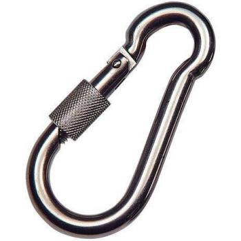 Mosqueton Bombero Inoxidable con Seguro 80x8 Uso domestico