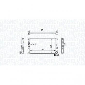 Radiador de refrigeración del motor MAGNETI MARELLI 350213159600