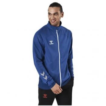 Chaqueta Hummel Lead Poly con cierre de cremallera, fabricada en poliéster, diseño moderno y cómodo, ideal para actividades deportivas y casuales
