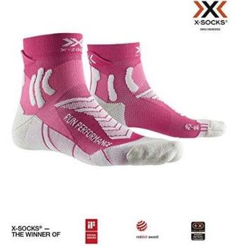 X-Socks Run Performance Women Socks, Mujer, Flamingo Pink/Pearl Grey, 39-40