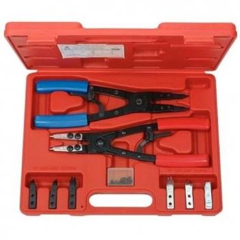 KS Tools 500.1350 - Pack de 20 piezas con alicates para anillos de retención Seeger, con función de carraca