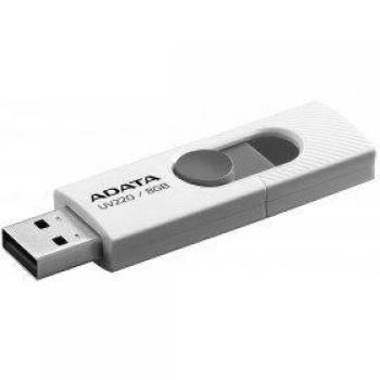 ADATA UV220 8GB USB Flash Drive en Blanco y Gris con Conector Tipo A 2.0