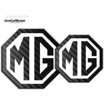 Mg TF LE500 2009-ON carbono blanco inserto de delantera y trasera Badges
