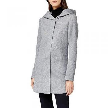 Only Sedona Women's Light Coat - Grey Melange Regular Fit