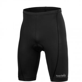 Mount Swiss -  Pantalones cortos de ciclismo / Shorts de ciclismo Emme con EMME con asiento acolchado / Pantalones para MTB, otoño primavera/verano verano primavera, hombre, color Negro
, tamaño XL