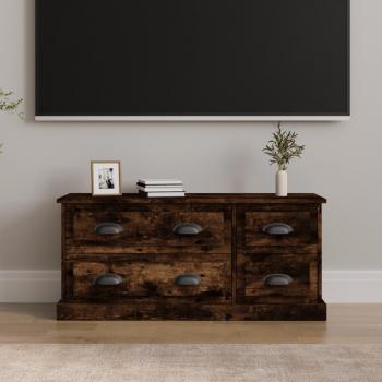 Mueble para TV madera contrachapada 100x35,5x45 cm roble ahumado vidaXL