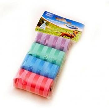 Duvo 7511338 Bolsas Higiénicas Pastel a Rallas Blíster, 4 x 20 Unidades