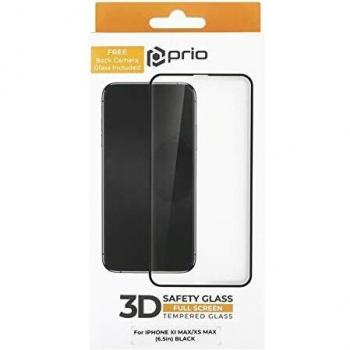 Protector de Pantalla 3D Prio - Vidrio Templado 9H para iPhone XS Max/11 Pro Max - Negro