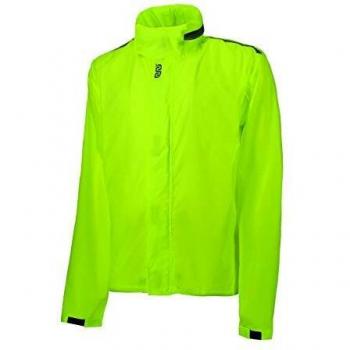 OJ Compact Top Fluo 4 Estaciones Chaqueta Impermeable 100% Compacto y Bolsillo, Amarillo Fluorescente, L