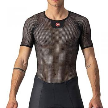 Camiseta Interior de Manga Corta Castelli Core Mesh 3 para Hombre, Color Negro, Talla XXL