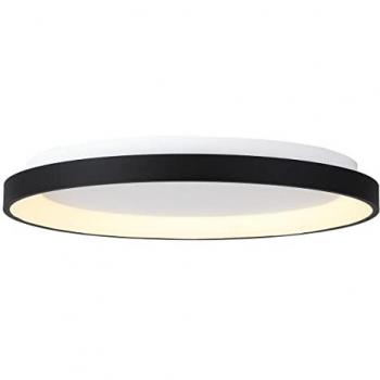 Plafón LED Niseko Aro Negro 90 cm, 78W, 3000K, 6200lm, 3 años de garantía