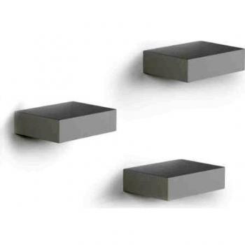 Umbra Juego de estantes de escaparate, expositor de galería, estante de pared flotante para objetos pequeños y más, juego de 3, blanco