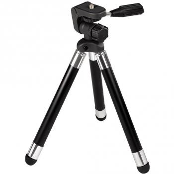 Hama Traveller Compact - Trípode completo, negro y plateado